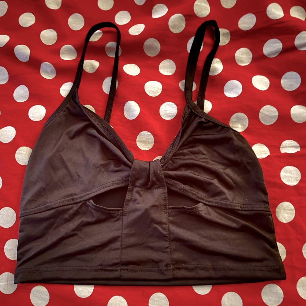 Black cutout bralette